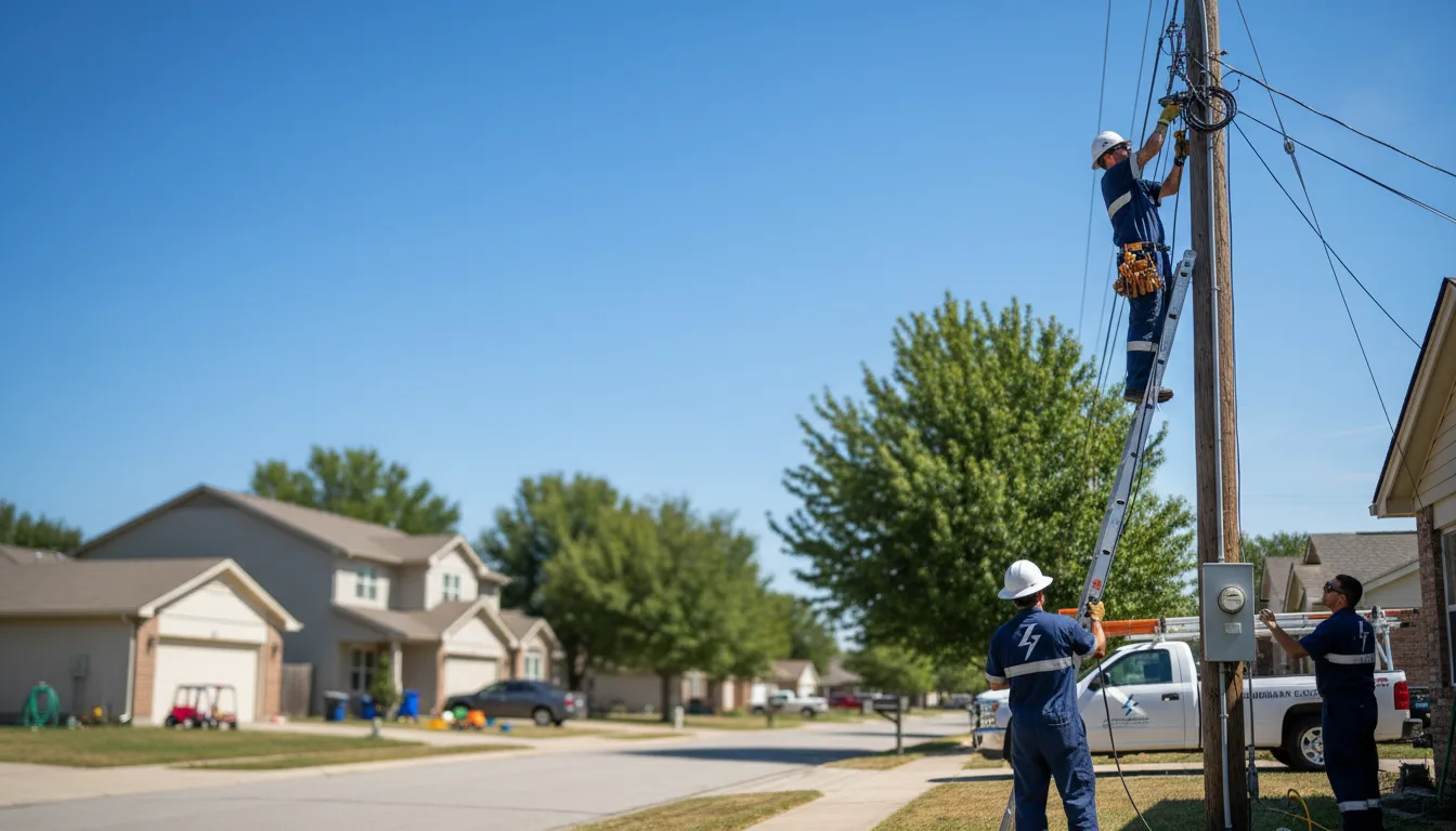 Residential electrician providing installation services in Camden, IL